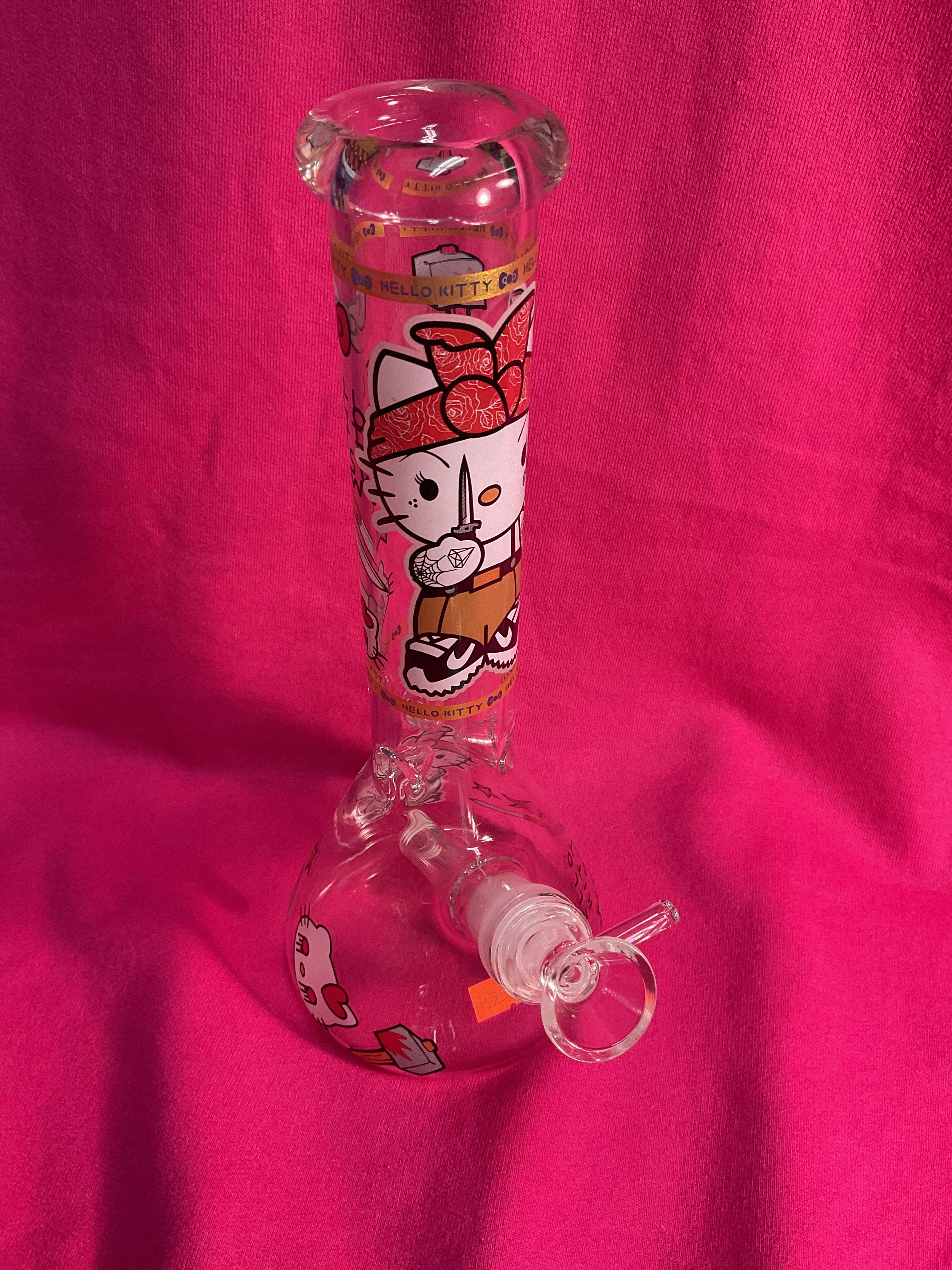 Hello kitty glass water bong gangsta kitty