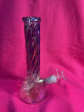 Purple swirl glass water pipe