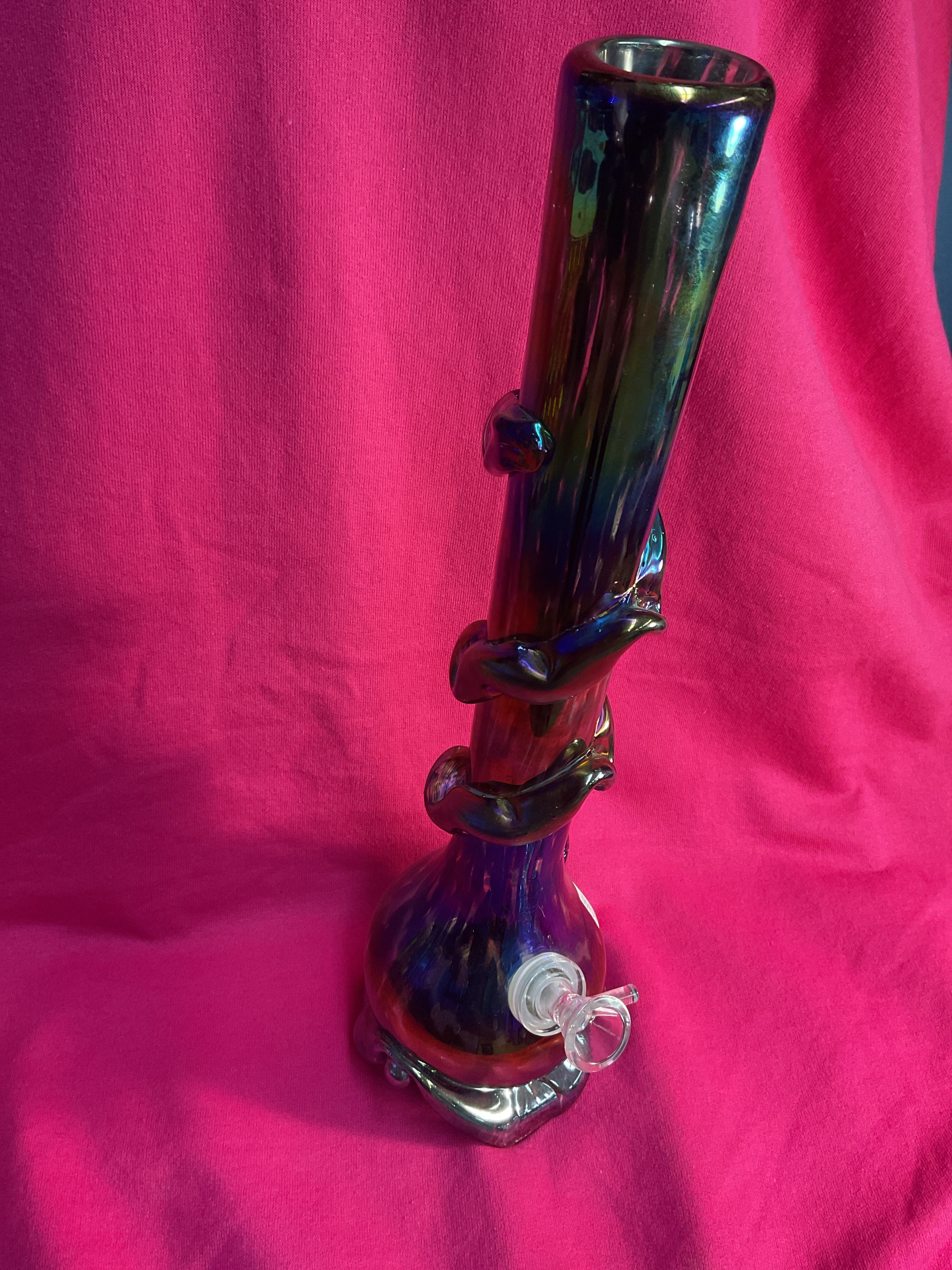 Glass water bong large spiral