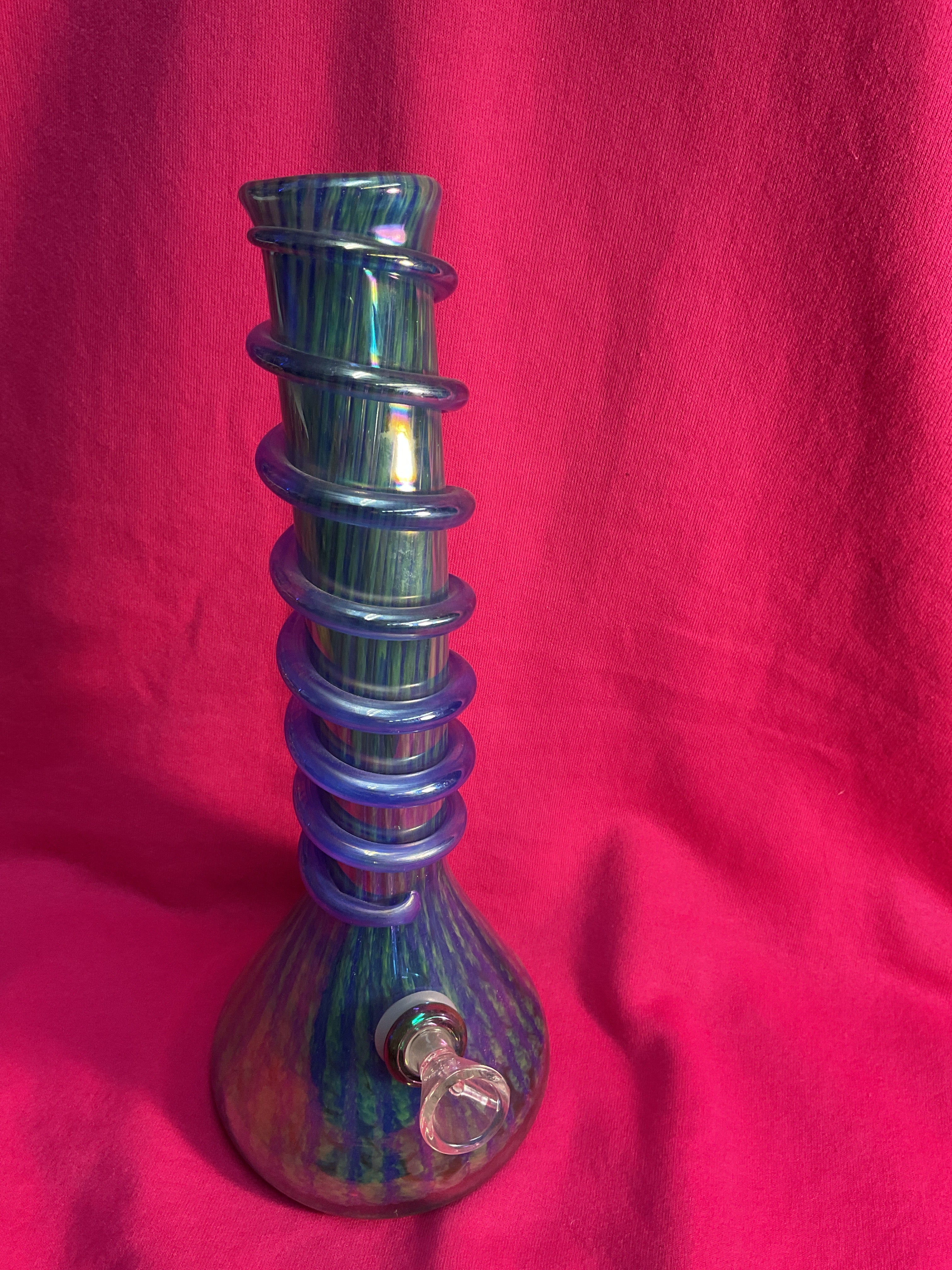 Blue glass water pipe